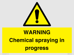 WARNING Chemical spraying in progress